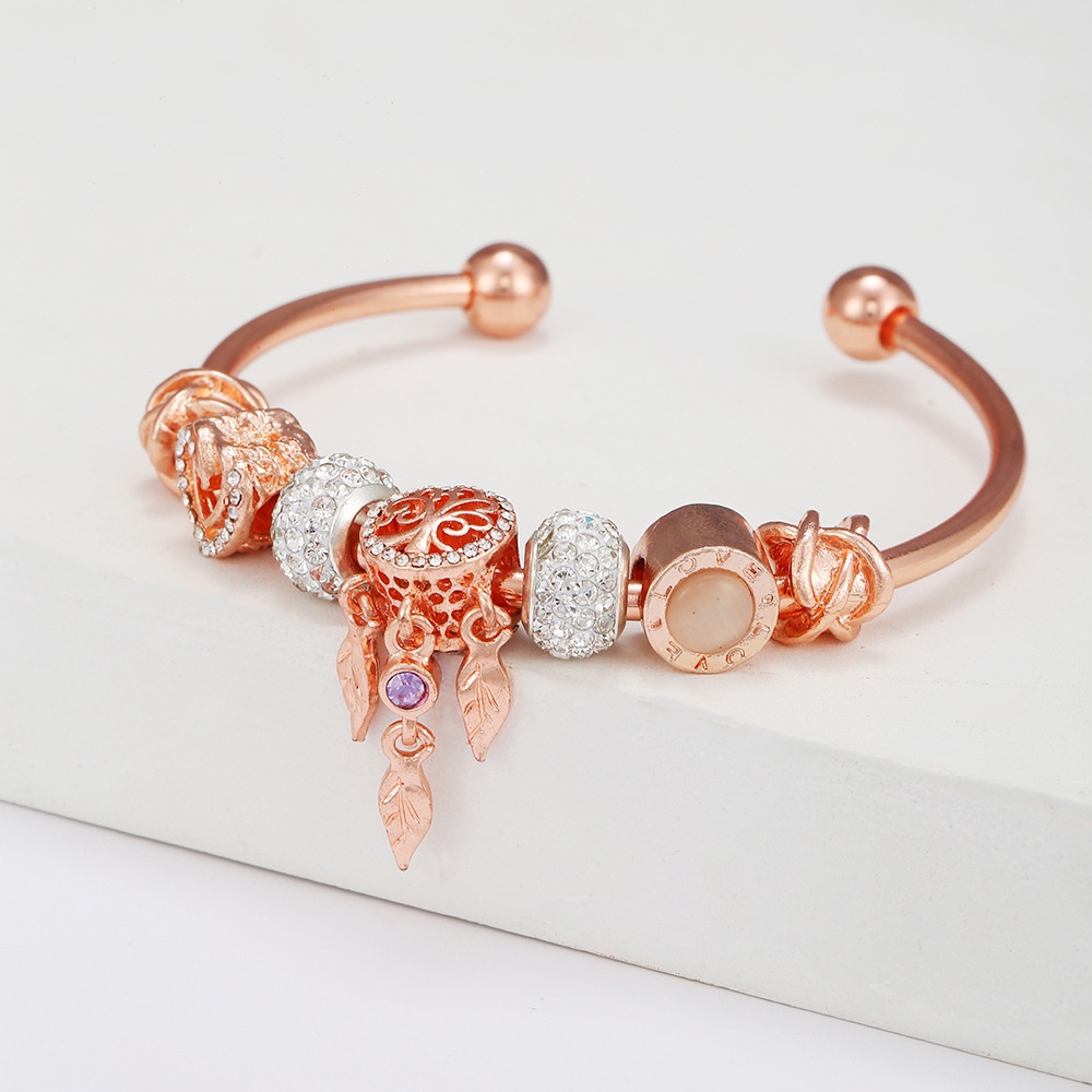Vòng Tay Chuỗi Hạt Mắt Mèo/ Trái Tim/ Lưới Giấc Mơ/ Mắt Mèo Bằng Kim Loại Phong Cách Boho Thời Trang DIY