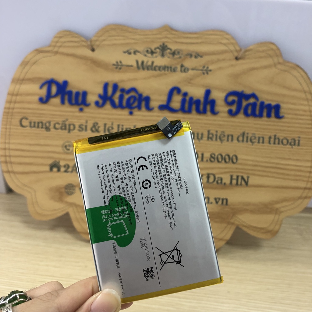 Pin Vivo Y51 2020  5000mAh 19.35Wh Zin