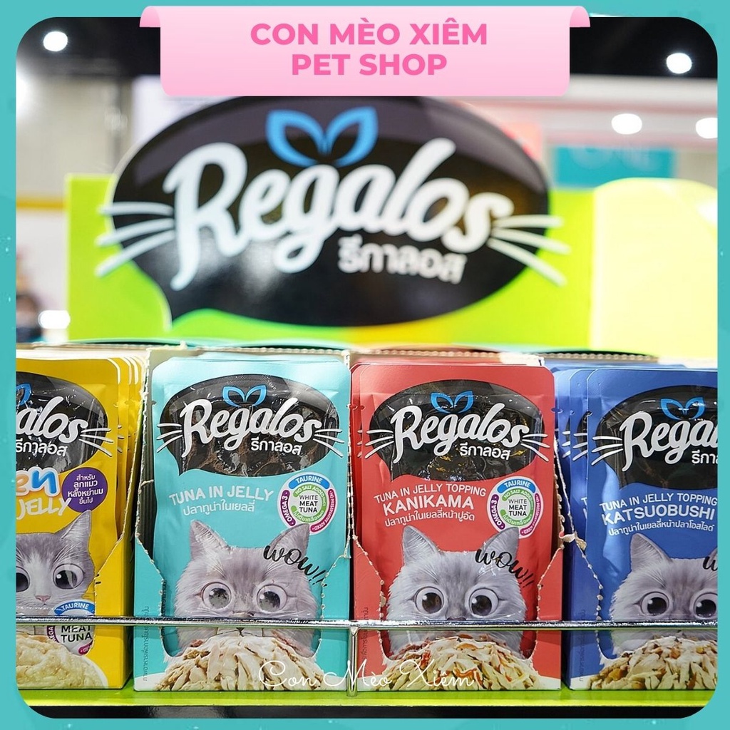 Pate cho mèo Regalos 70g thái lan, thức ăn ướt tăng cân cho mèo con lớn Con Mèo Xiêm