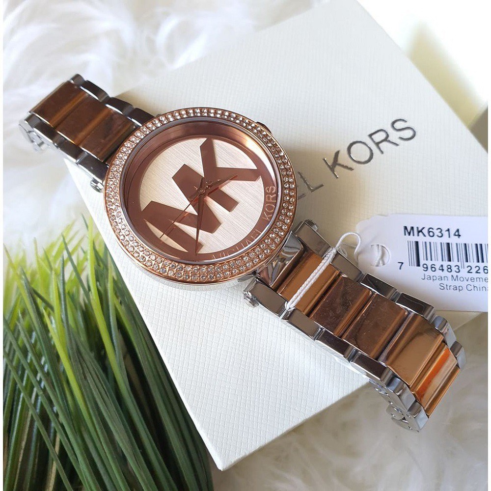 Đồng Hồ Michael Kors Nữ MK6314 Dây Kim Loại Demi Bạc Đồng 38mm Chính Hãng