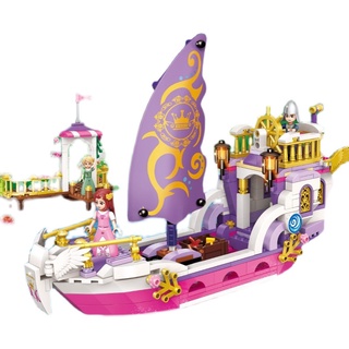Đồ chơi lắp ráp friends Qman 2609 Thuyền Cánh Buồm và Công Chúa ELSA