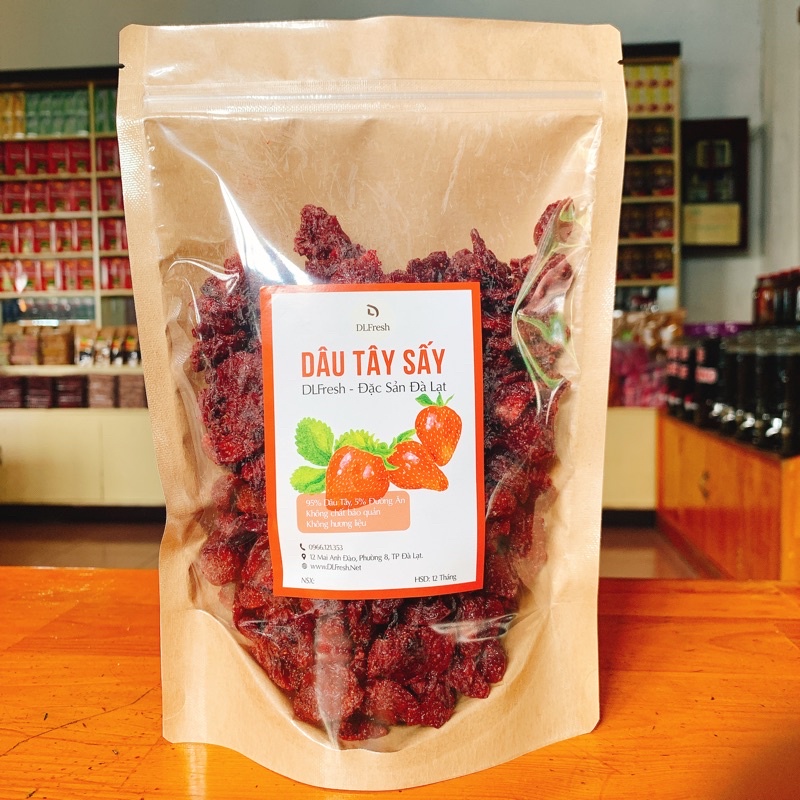 Dâu Tây Sấy Dẻo DLFresh Dâu Tây Sấy Vị Tự Nhiên