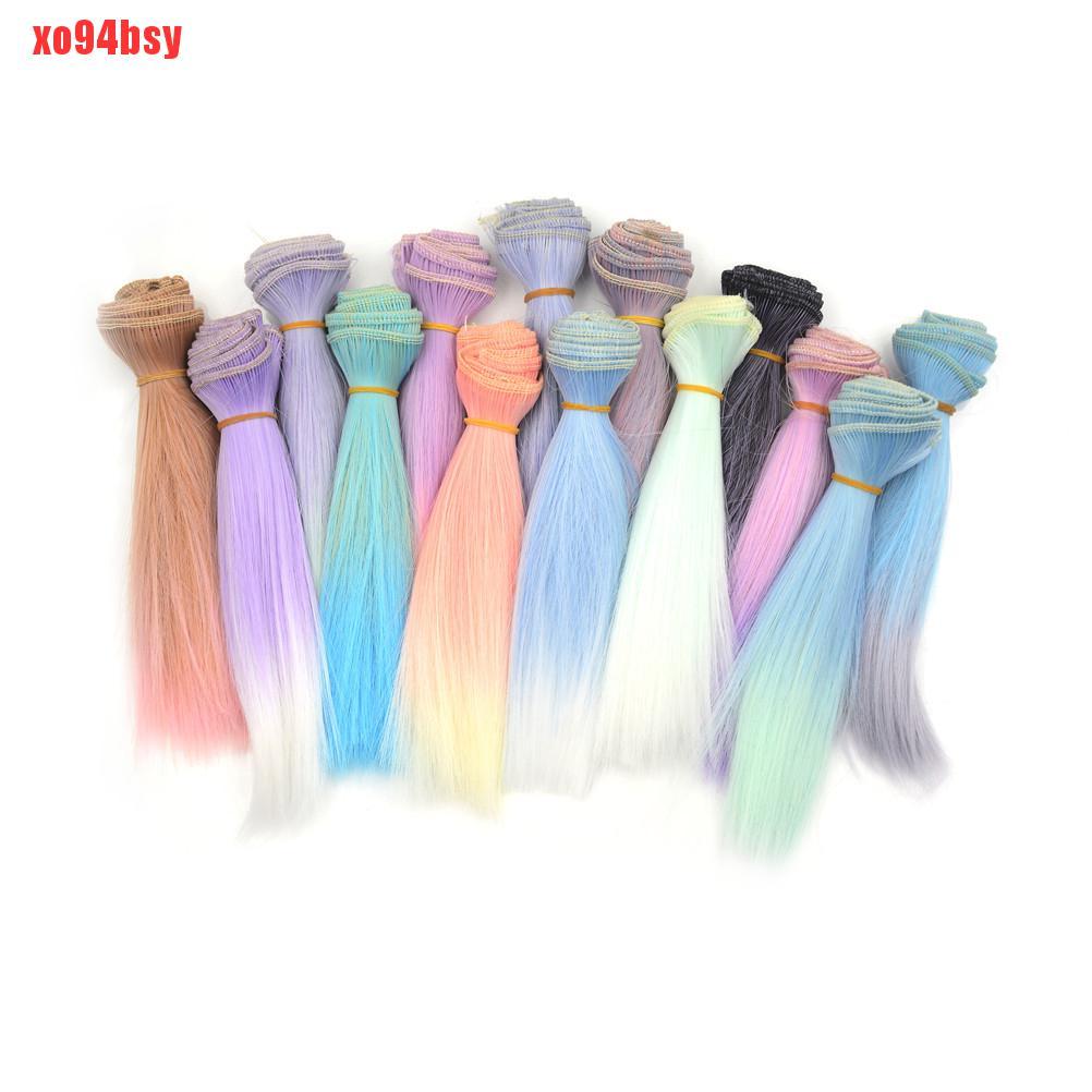 Tóc Giả Thẳng Tự Nhiên 15cm X 100cm Dành Cho Búp Bê Bjd / Sd