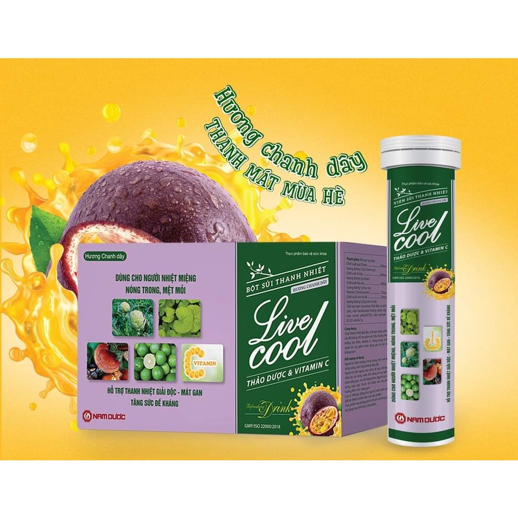 Bột Sủi thanh nhiệt livecool dành cho người nhiệt miệng, mát gan, (livercool, live cool, liver cool)