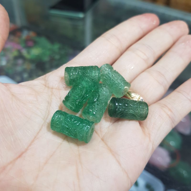 Vòng Tay Lu Thống T.Anh DÂU TÂY XANH CHẠM KHẮC