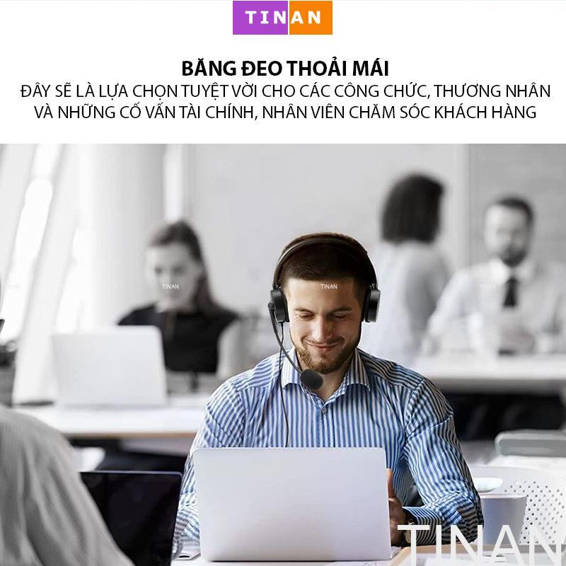[Đầu Cắm USB] Tai Nghe Có Dây TINAN BW822 Kèm Mic, Thích Hợp Dùng Chăm Sóc Khách Hàng, Học Online