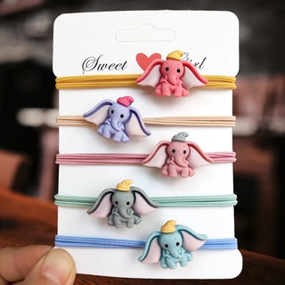 COMBO 5 Dây Thun Cột Tóc Buộc Tóc Nữ Hình Voi Đủ Màu, Đẹp Dễ Thương Style Hàn Quốc CT04