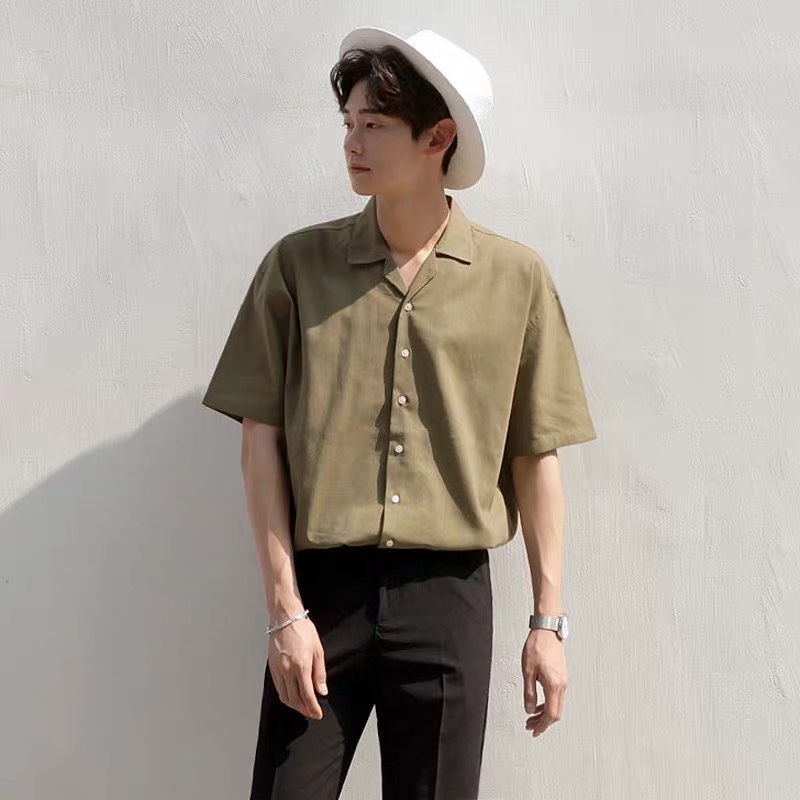 Áo sơ mi local brand cổ vest ngắn tay pijama cộc City Cycle form rộng nam nữ oversize unisex