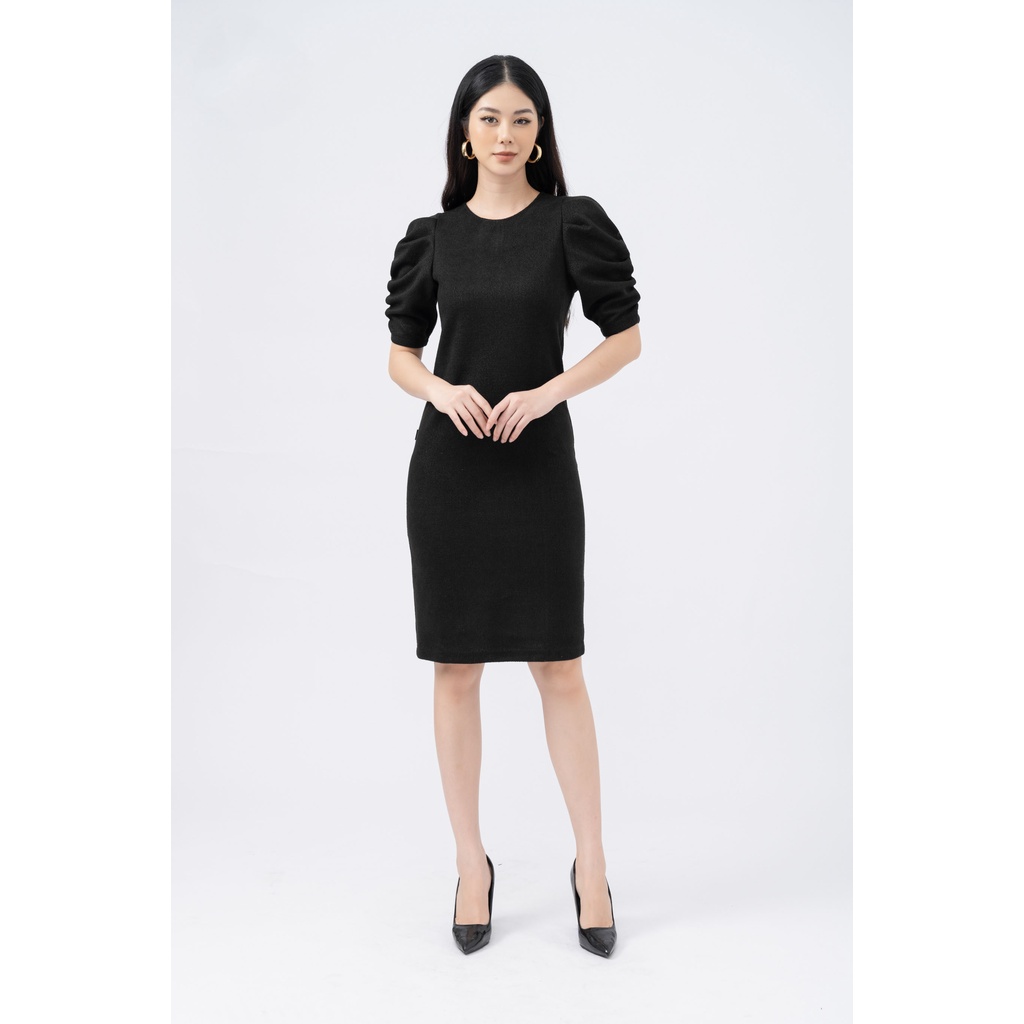 Đầm cotton nữ Fiona cổ tròn tay bồng F421234