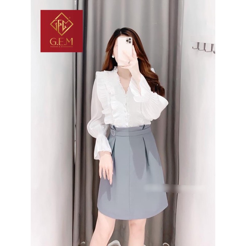 Áo kiểu nữ G07 đi chơi hay công sở đều được dễ phối chân váy hoặc quần tây hợp thời trang - GEM Fashion