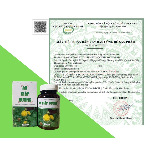 🍀🍀 Viên uống An Giáp Vương bổ sung I-ốt, hỗ trợ tuyến giáp lọ 60g
