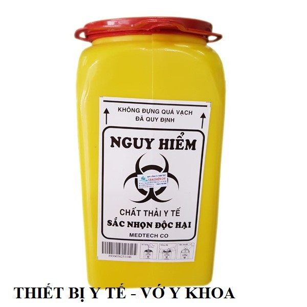 Bình huỷ kim tiêm nhựa 6,8 lít và 1,5 lít