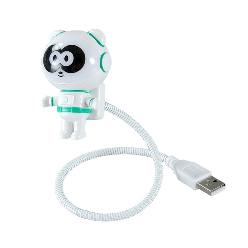 1 Đèn Led Usb Hình Phi Hành Gia / Gấu Trúc / Phi Hành Gia Cho Phòng Ngủ