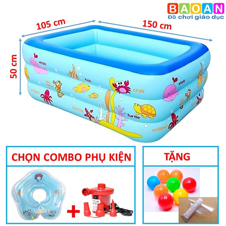 Bể bơi 3 tầng 1m5 có đáy chống trượt