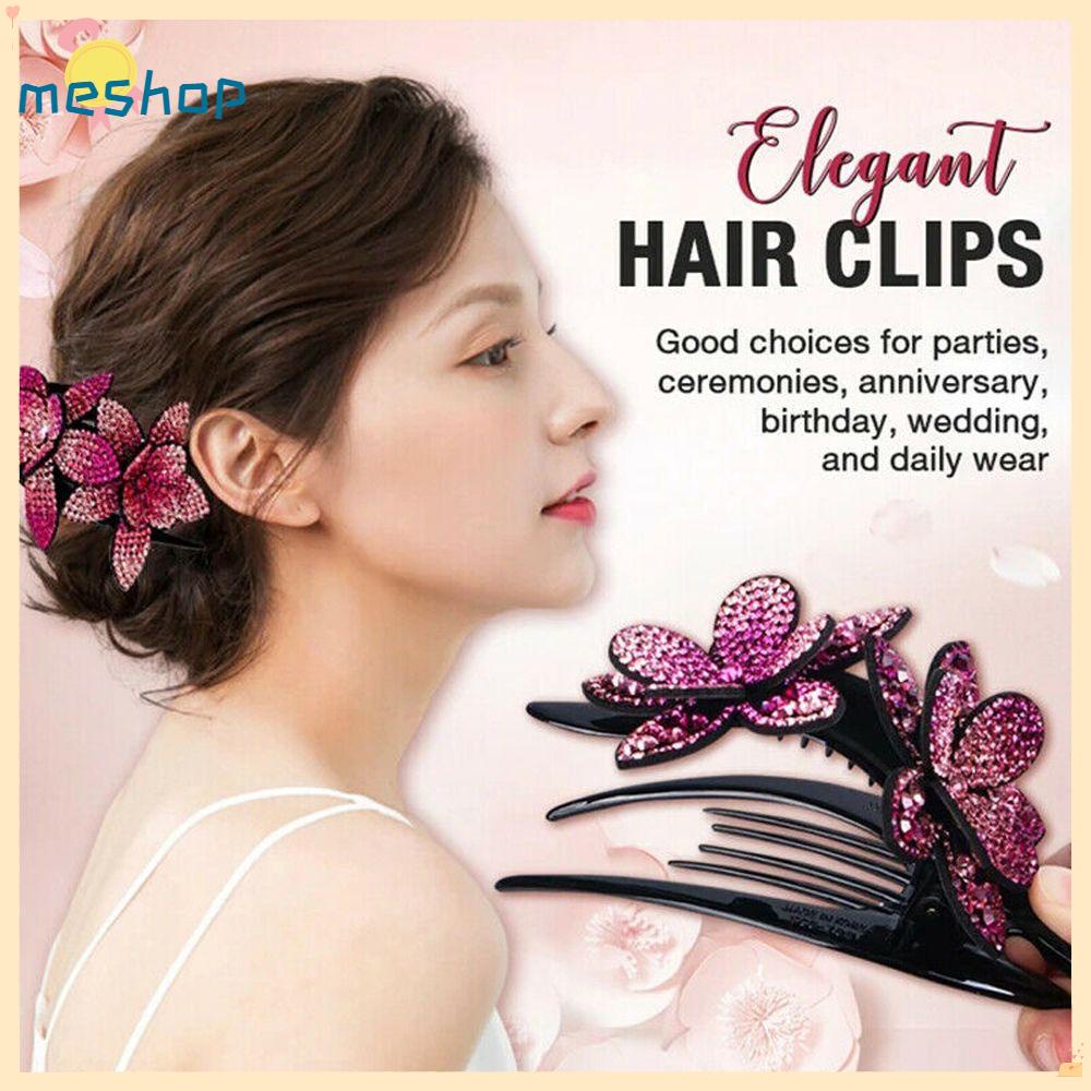 Kẹp Tóc Đính Hoa Đôi Thời Trang Thanh Lịch Cho Nữ|Kẹp Tóc