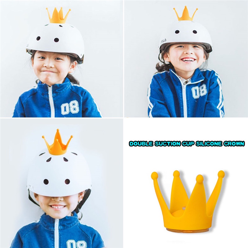 Mô hình vương miện trang trí mũ bảo hiểm đi xe mô tô/xe máy điện thiết kế mềm mại có giác hút