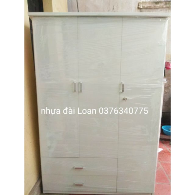 Tủ nhựa 3 cánh người lớn cao 185*126 cm