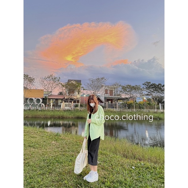 [Mã FAMARAL1 giảm 10K đơn 50K] Áo somi nữ tay dài màu xanh mạ non siêu hot 2022 | BigBuy360 - bigbuy360.vn