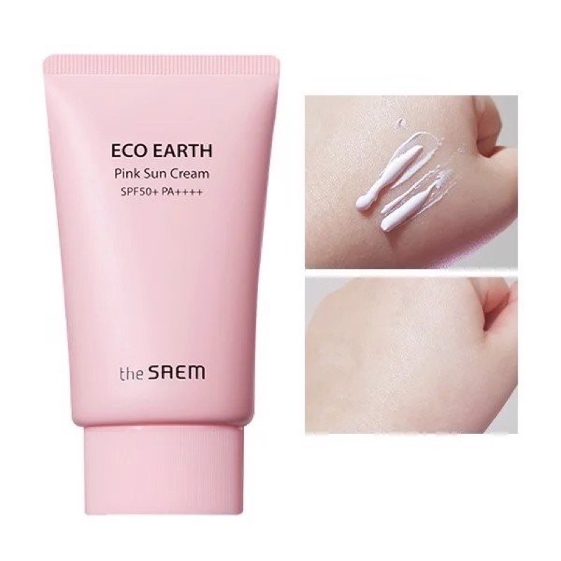 Kem Chống Nắng The Seam Eco Earth Pink Sun Cream SPF 50+/PA ++++ 50g