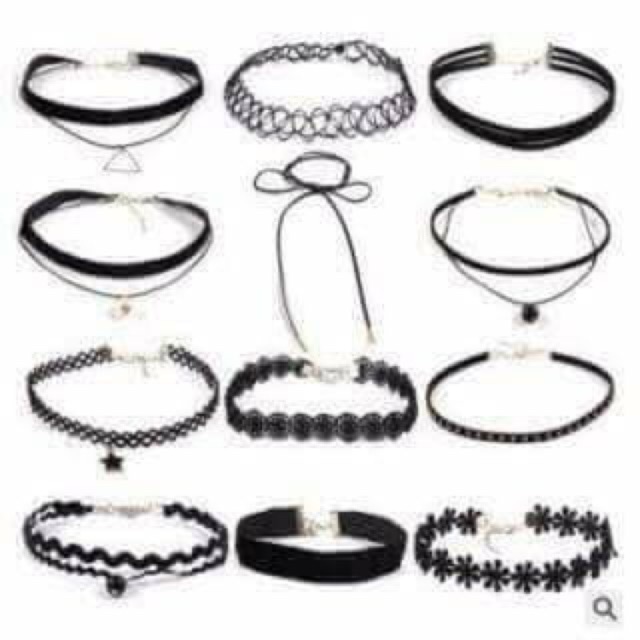 set 5 vòng chocker cá tính cho nữ
