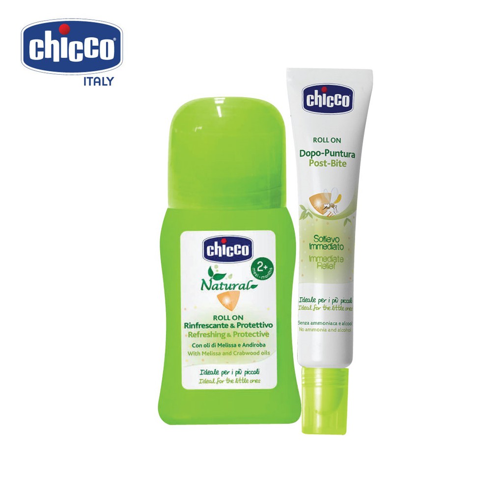 Combo 1 lăn đa năng xua muỗi Chicco + 1 lăn bôi vết muỗi đốt, côn trùng cắn Chicco