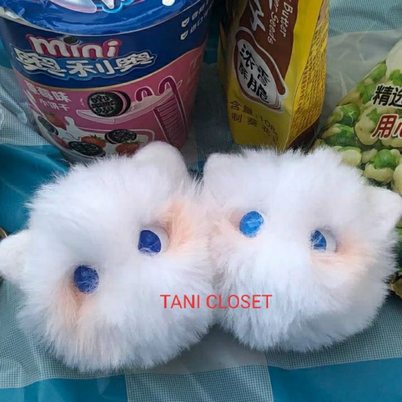 Móc Khóa Mèo Cục Bông Mắt Long Lanh Lấp Lánh