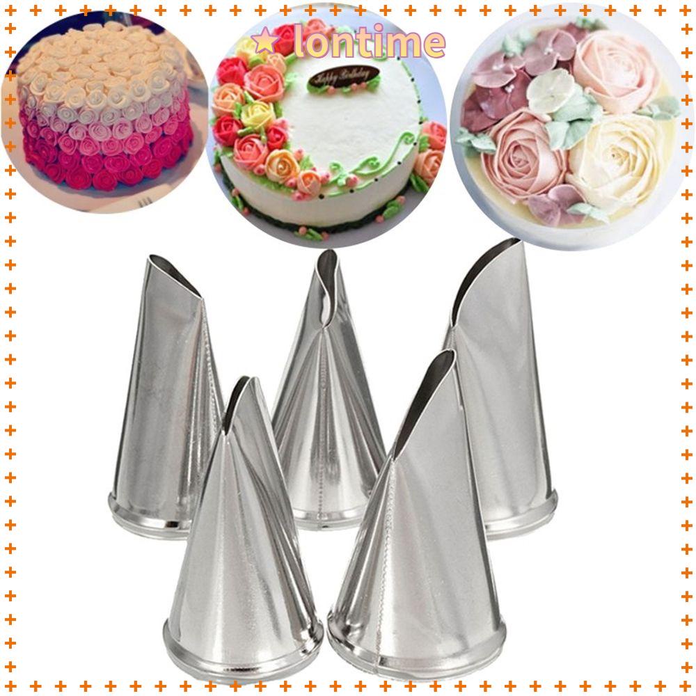5 Pcs/Set Flower Rose Icing Piping Nozzles Cream Petal Pastry Cake Decorating Tips