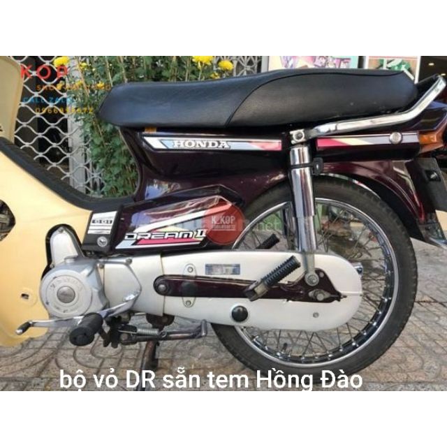 Bộ vỏ nhựa Dream màu tím nho (cho xe Thái Việt máy Honda, dàn áo } .