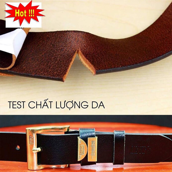 THẮT LƯNG NAM DA BÒ ĐẦU KHÓA ĐỒNG NGUYÊN KHỐI