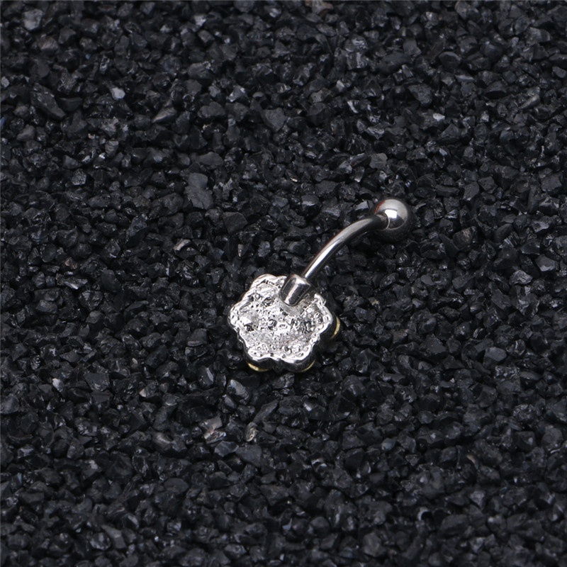 Khuyên RốN ĐíNh Đá BằNg ThéP Y Tế