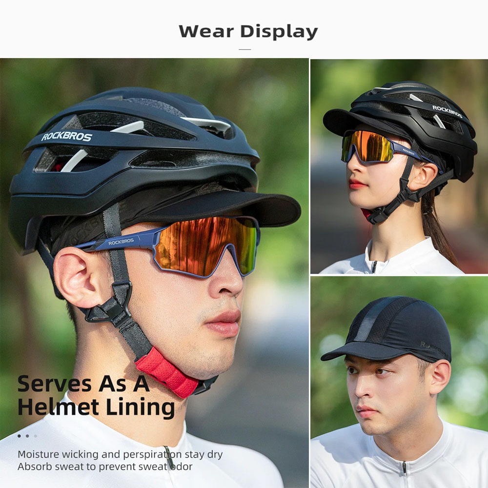 Mũ Bảo Hiểm Xe Đạp Rockbros M005BK Chất Liệu Lụa Lạnh Thoáng Khí