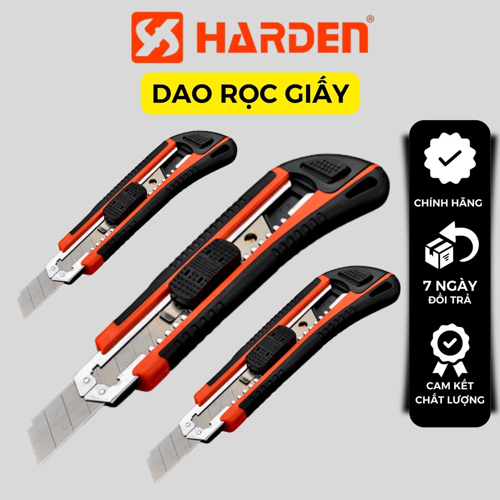 Dao dọc giấy 3 lưỡi HARDEN - cắt giấy đa năng cực sắc