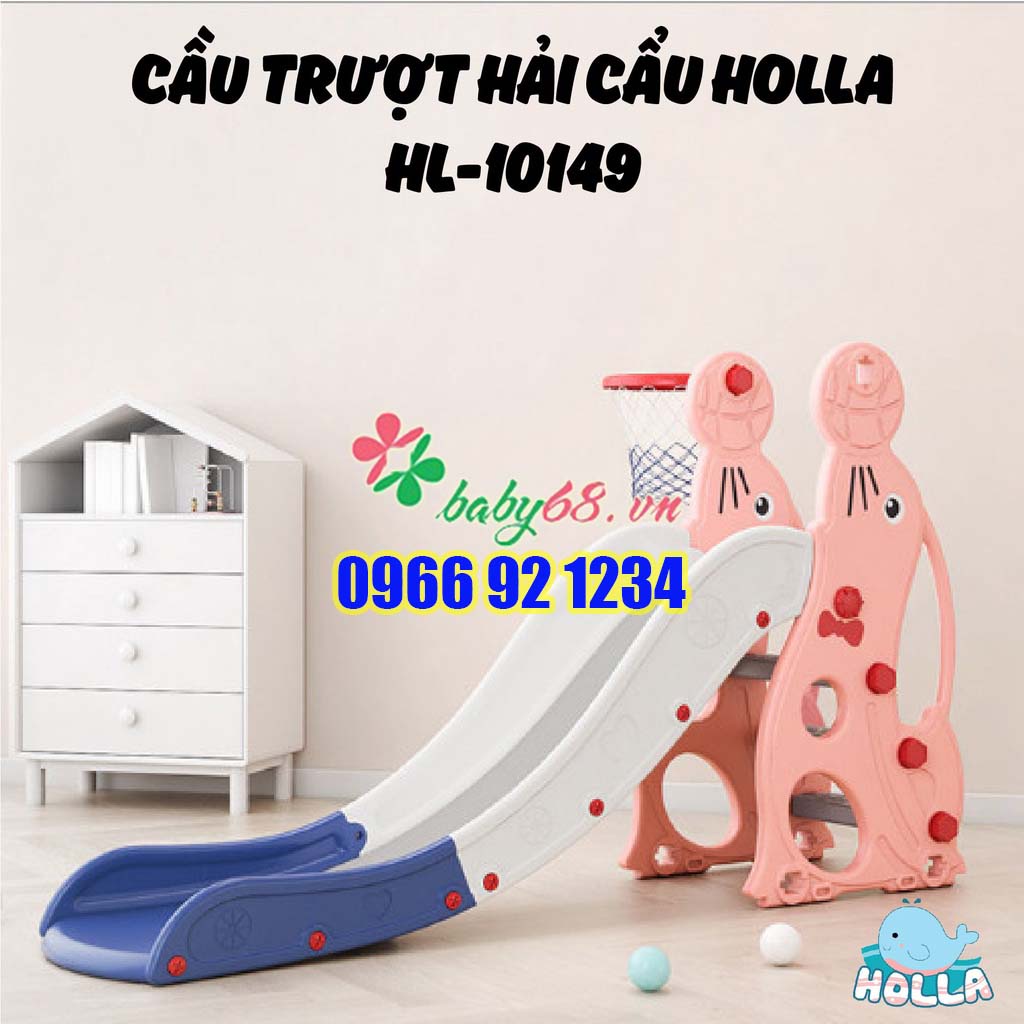 Cầu trượt đơn Hải Cẩu Holla HL-10149  - Đồ chơi cầu trượt cho bé