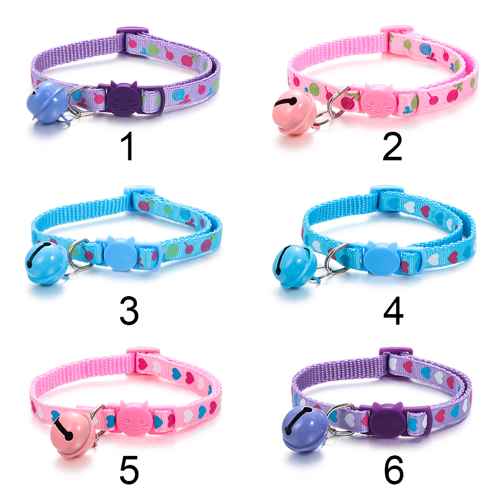 Phụ Kiện Vòng Cổ Hình Đầu Mèo Có Chuông Dễ Thương Cho Thú Cưng