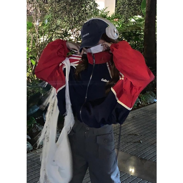 Áo Khoác Bóng Chày Phong Cách Retro Thời Trang Cho Nữ