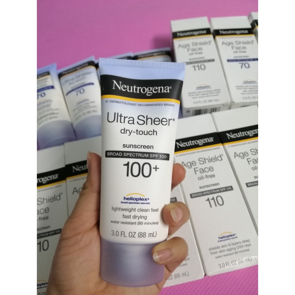 Kem chống nắng Neutrogena spf 70, spf 100, spf 110