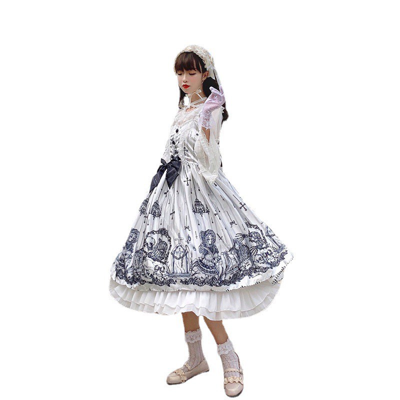 New Undertake Original Lolita Dress Custom-Built JK Lattice Skirt Hanfu Skirt Plans to Sample Processing OEM