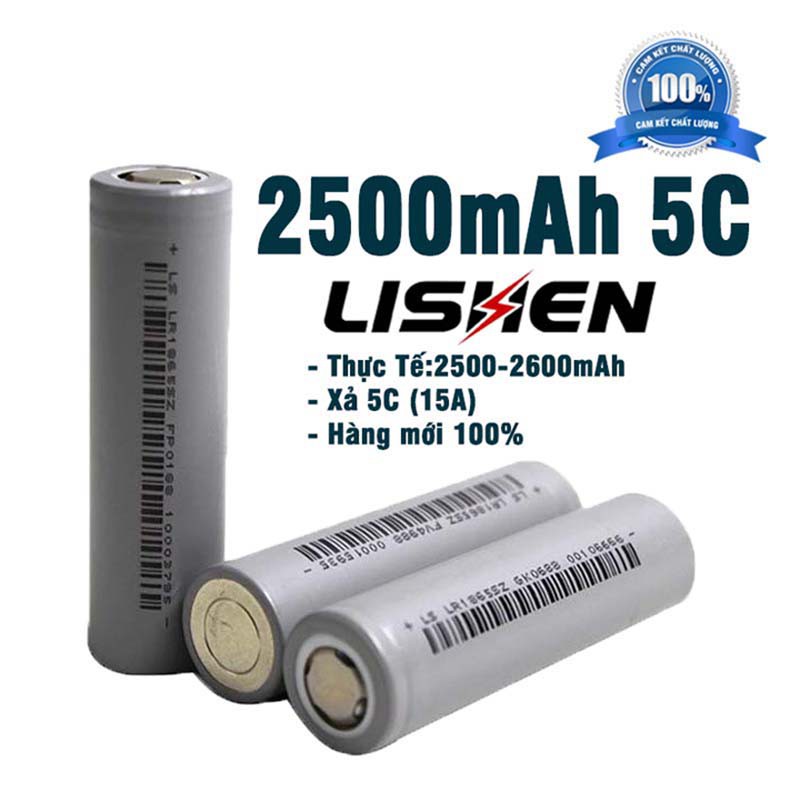 Pin 18650 3200mAh 2500mAh chuẩn dung lượng Pin Xả Cao