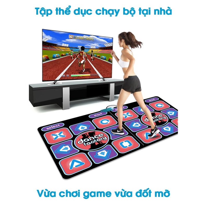 Thảm nhảy Audition kết nối tivi HDMI tặng kèm 2 remote điều khiển và thẻ 200 game tập thể dục tại nhà