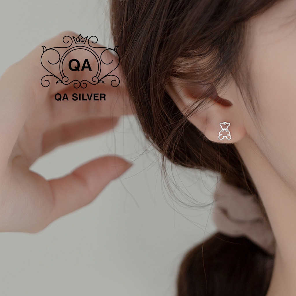 Khuyên tai bạc 925 hồ điệp chốt bi vặn bông nữ hình bướm S925 BUTTERFLY QA SILVER Earrings EA230305