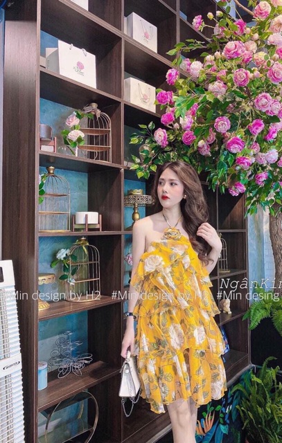 Siêu Phẩm Váy Hoa Maxi Đi Biển xếp tầng quá đẹp | BigBuy360 - bigbuy360.vn