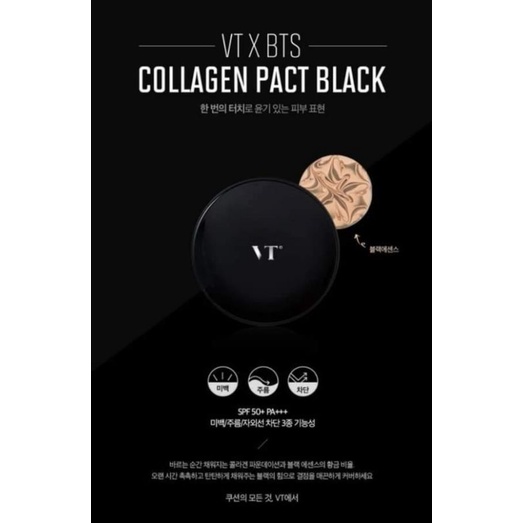 [CHÍNH HÃNG] Phấn Tươi VT X BTS COLLAGEN PACT BLACK / SPF 50+++++ | BigBuy360 - bigbuy360.vn