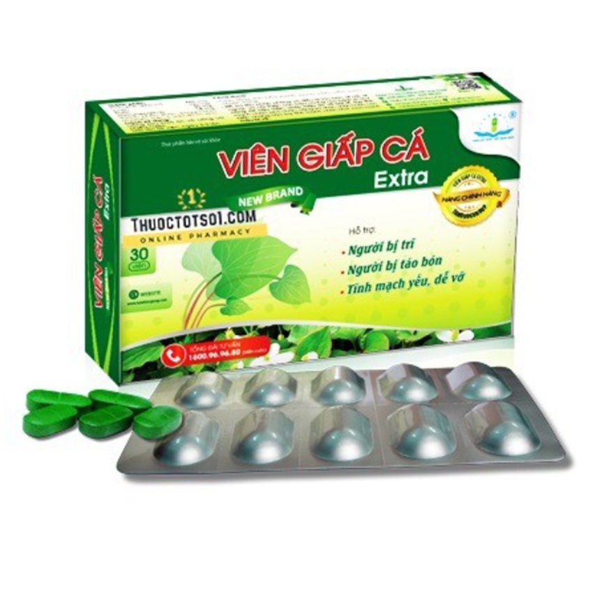 Viên Giấp Cá Extra 30v- Dành Cho Người Bị Trĩ & Táo Bón - Gia Hân
