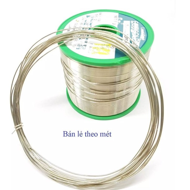 Thiếc hàn không chì đóng gói lẻ 1m,5m,10m kích thước 0.8mm,1mm