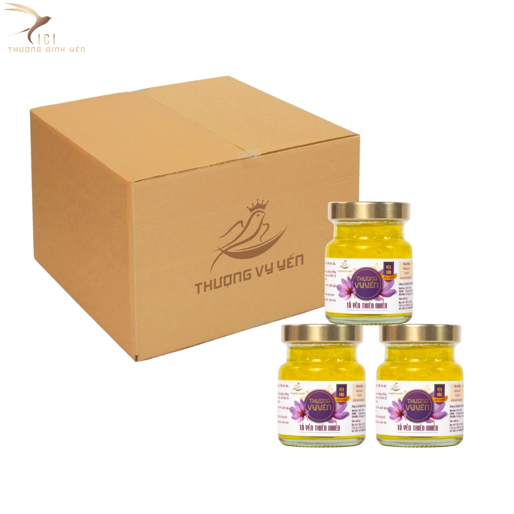 Tổ Yến Chưng Sẵn CICI THƯỢNG ĐỈNH YẾN Thượng Vy Yến Saffron Giúp Làm Sáng Sa, Giảm Sẹo Thâm Thùng 105 Hũ x 70ml