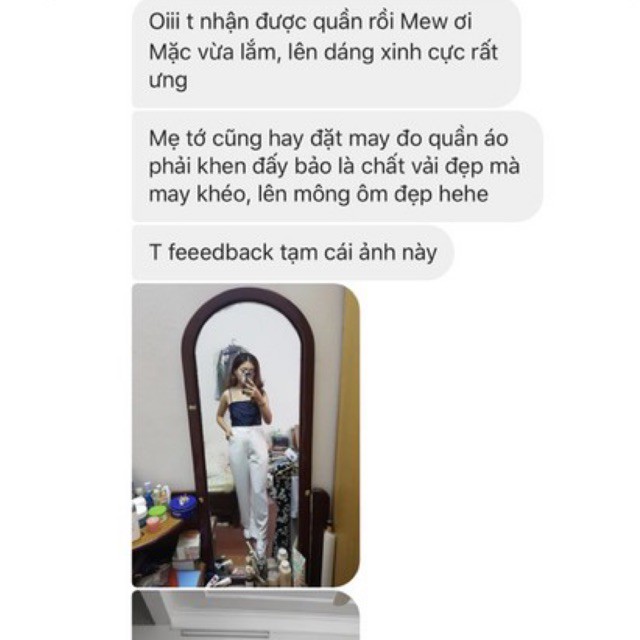 Quần tây ống suông lưng cao