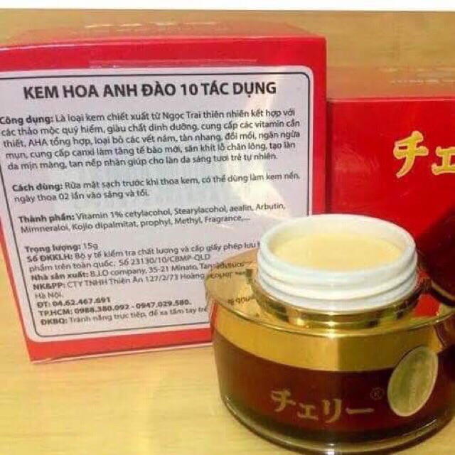 KEM DƯỠNG TRẮNG DA HOA ANH ĐÀO 10 TÁC DỤNG (hàng chính hãng)