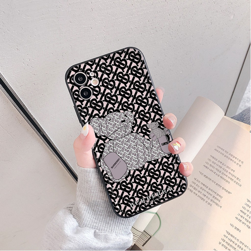 Ốp lưng iphone Gấu London bóng cạnh vuông 6/6plus/6s/6splus/7/7plus/8/8plus/x/xr/xs/11/12/13/pro/max/plus/promax