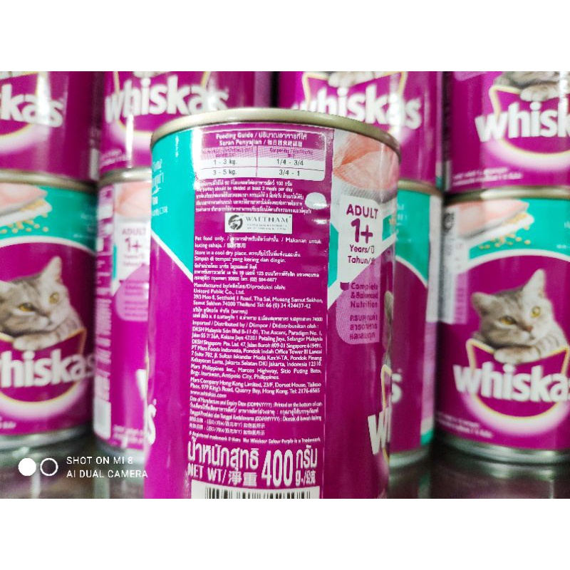 Pate Whiskas cho mèo vị cá ngừ Tuna 1+ Lon 400g