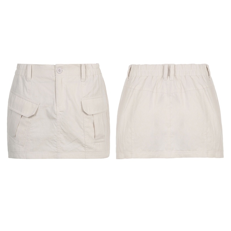 Chân Váy Jeans Ngắn Phối Túi Thời Trang Hàn Quốc Cho Nữ